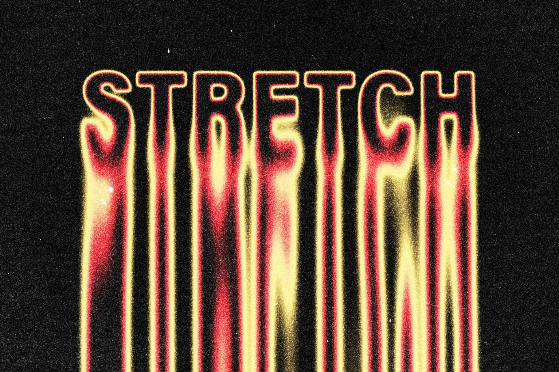 Free Stretch Melting Text Effect / Logo Mockup PSD Template