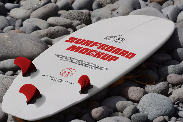 Free Surfboard Mockup PSD Template