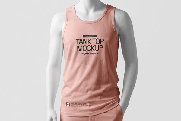 Free Tank Top Mockup on Mannequin PSD Template