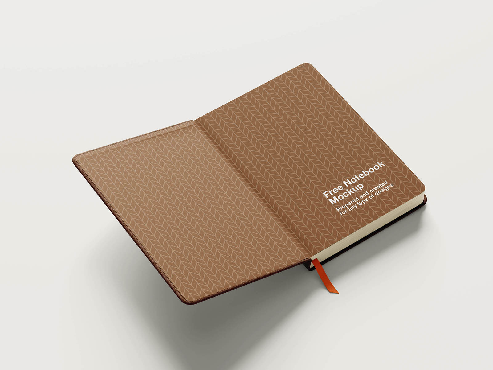 Free Thick Leather Notebook Mockup PSD Template