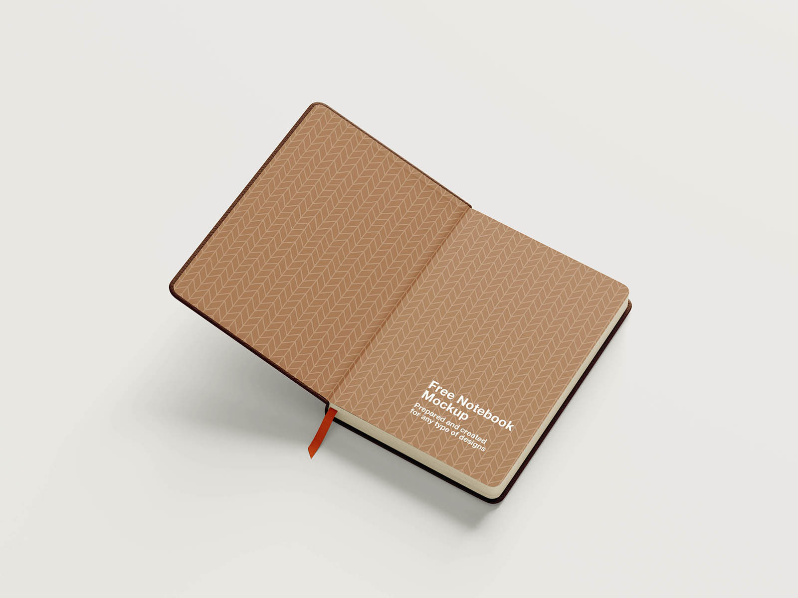 Free Thick Leather Notebook Mockup PSD Template