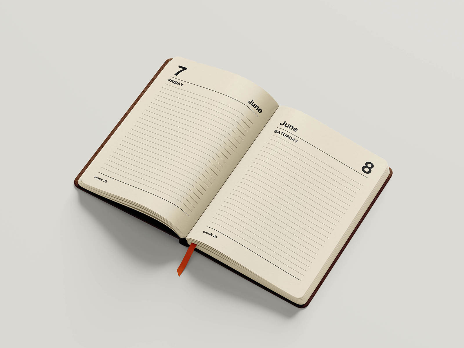 Free Thick Leather Notebook Mockup PSD Template