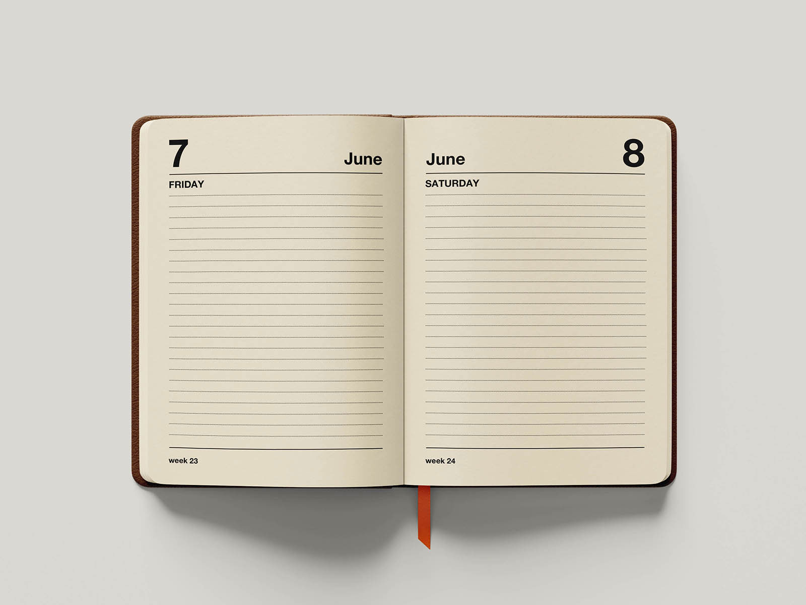 Free Thick Leather Notebook Mockup PSD Template