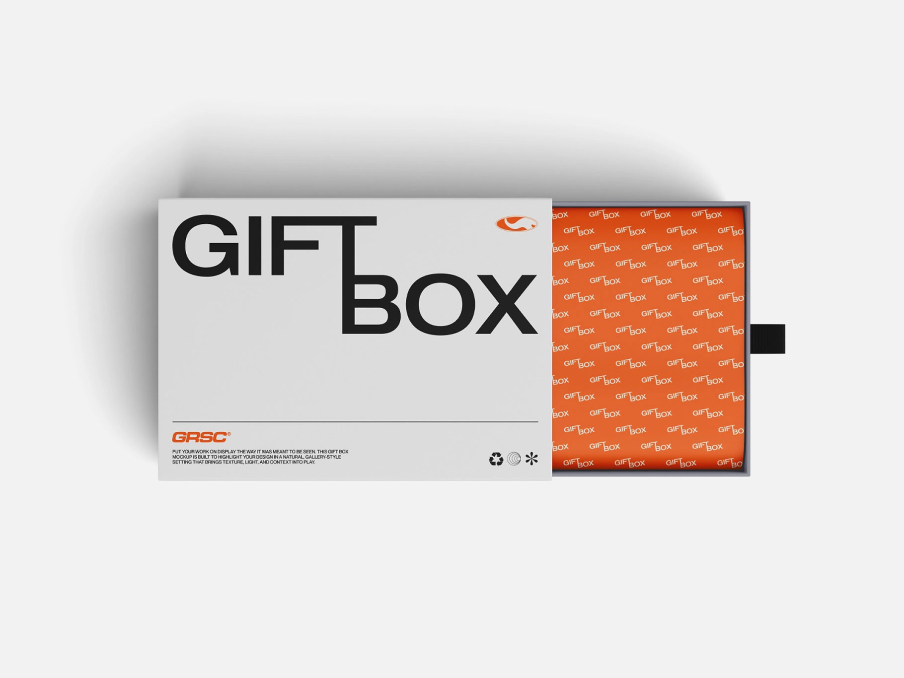 Free Top View Gift Box Mockup PSD Template