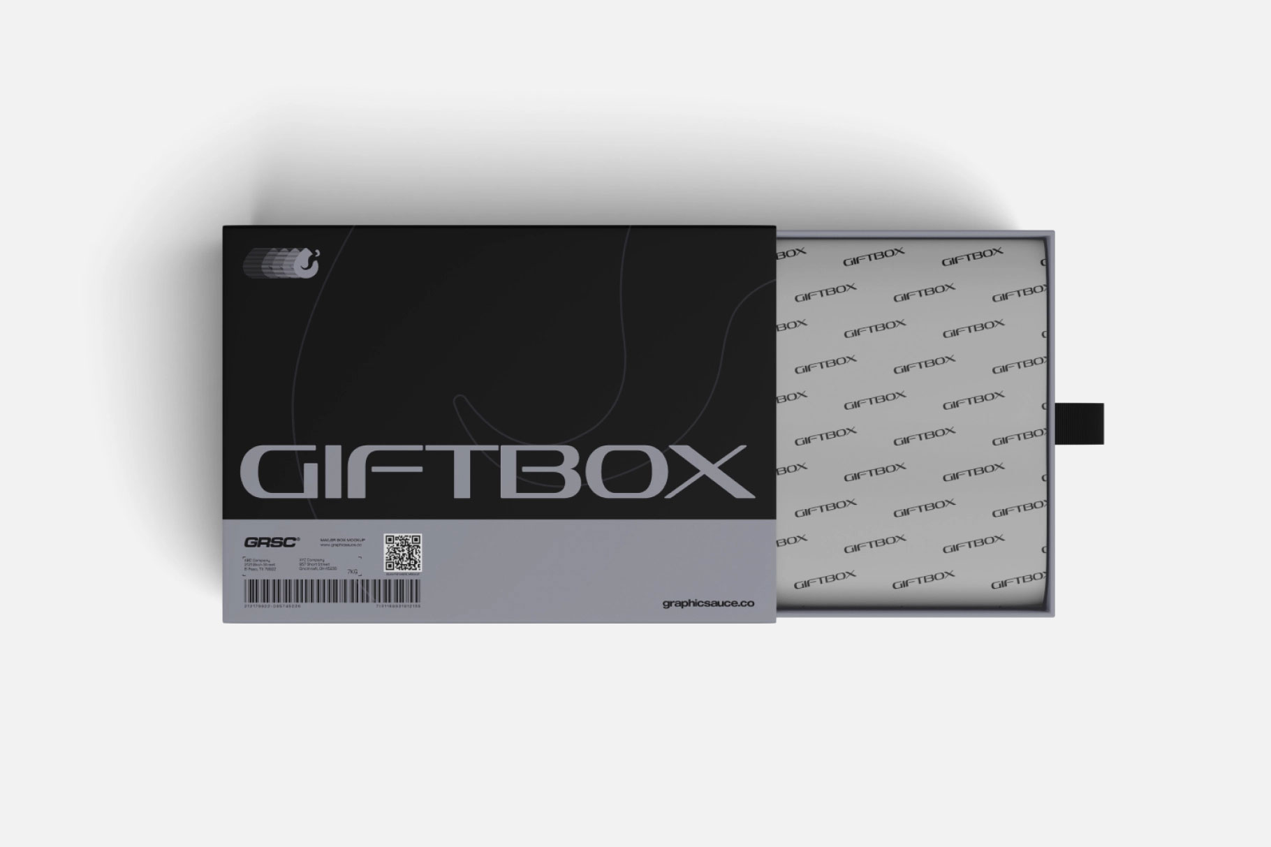 Free Top View Gift Box Mockup PSD Template