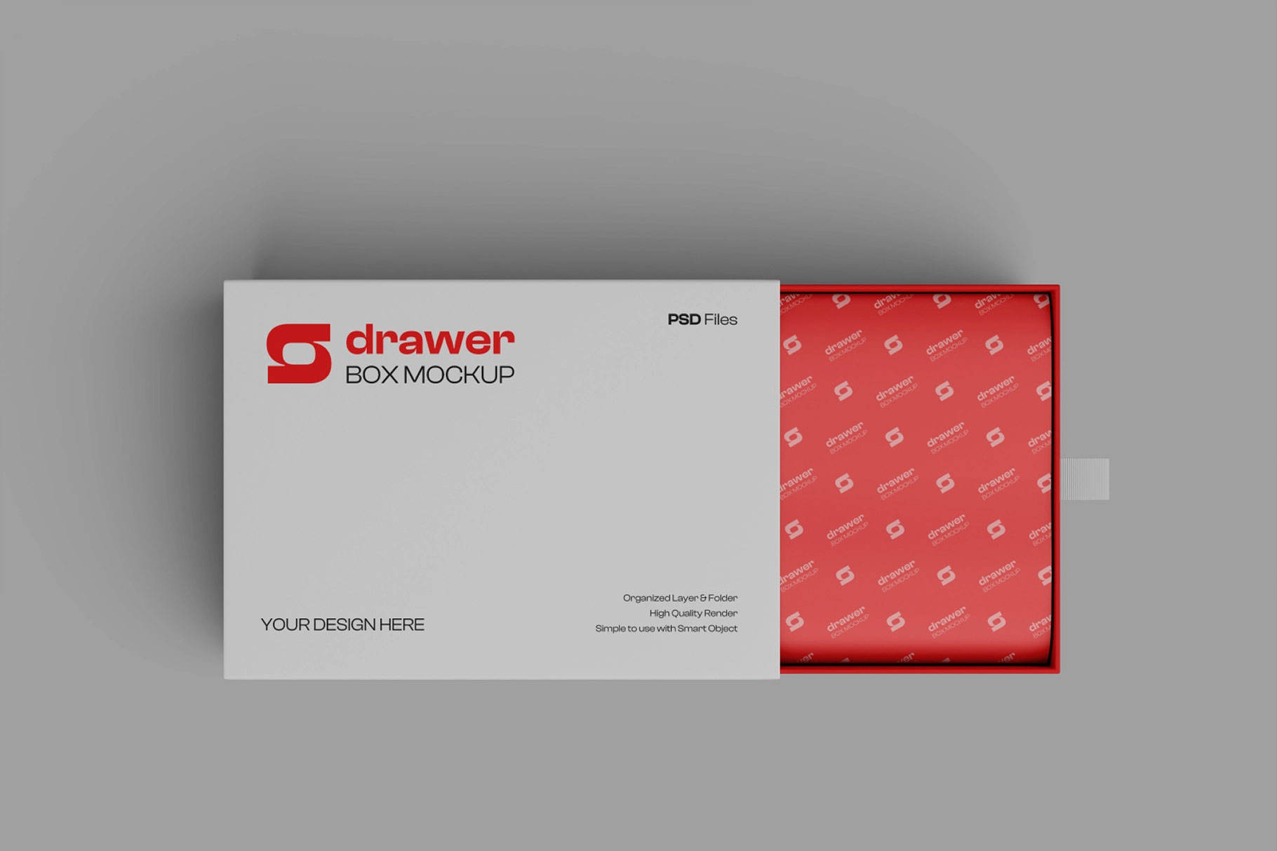Free Top View Gift Box Mockup PSD Template