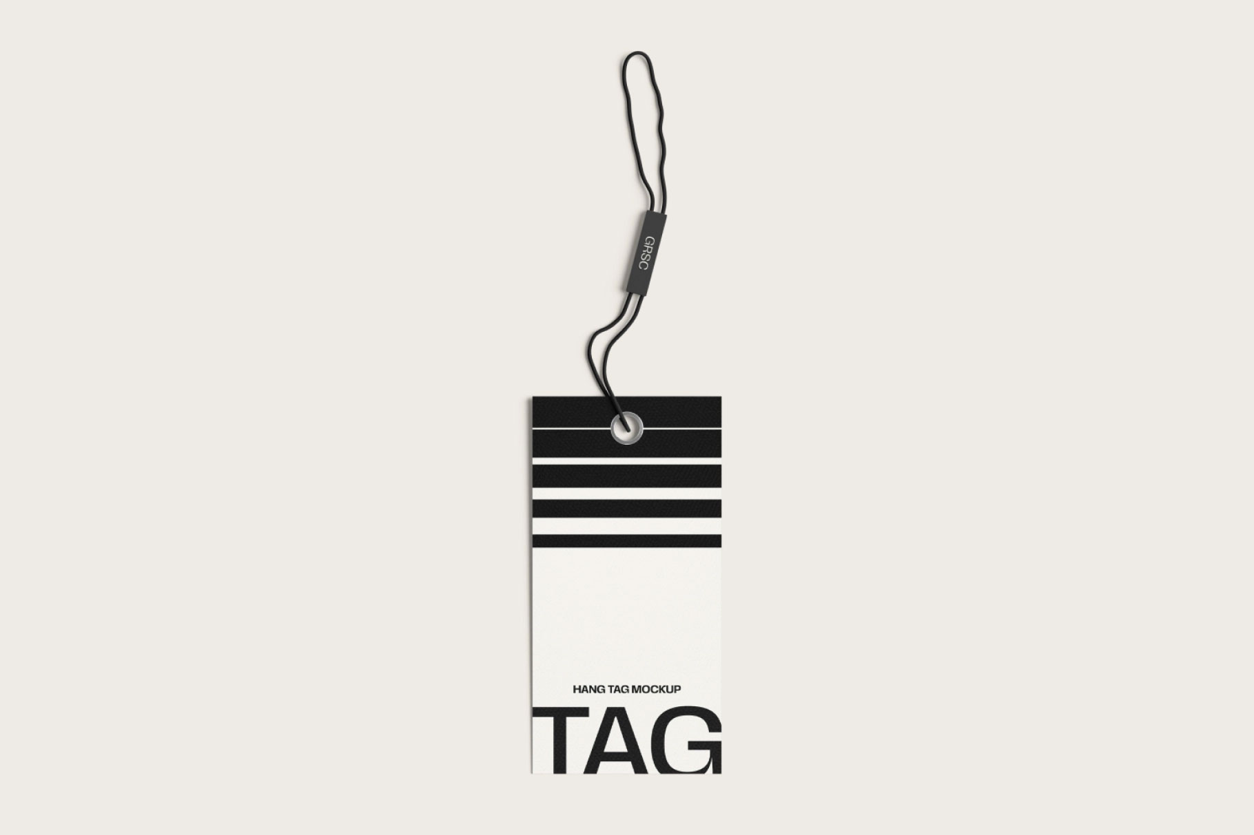 Free Top View Hang Tag Mockup PSD Template