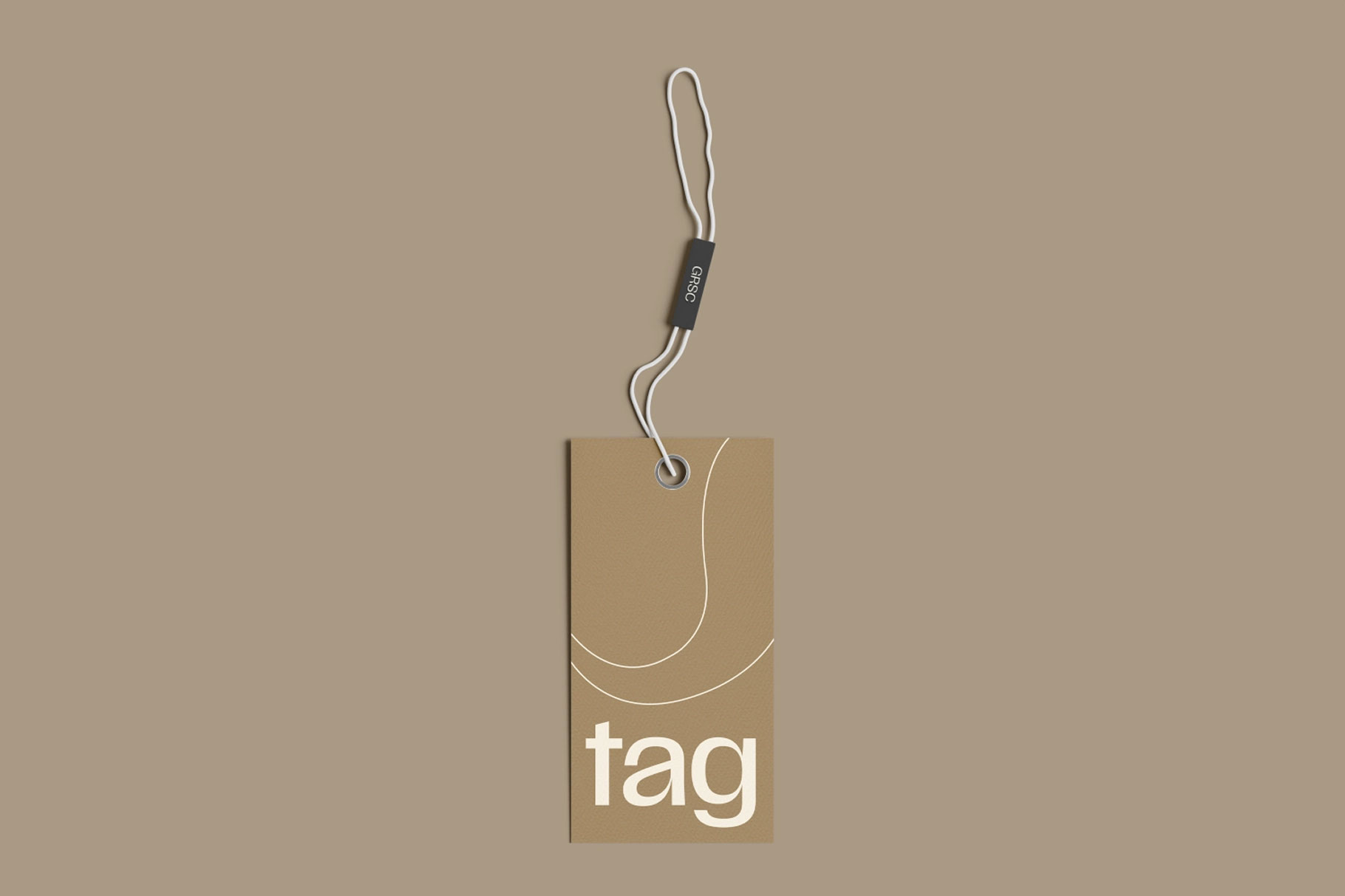 Free Top View Hang Tag Mockup PSD Template