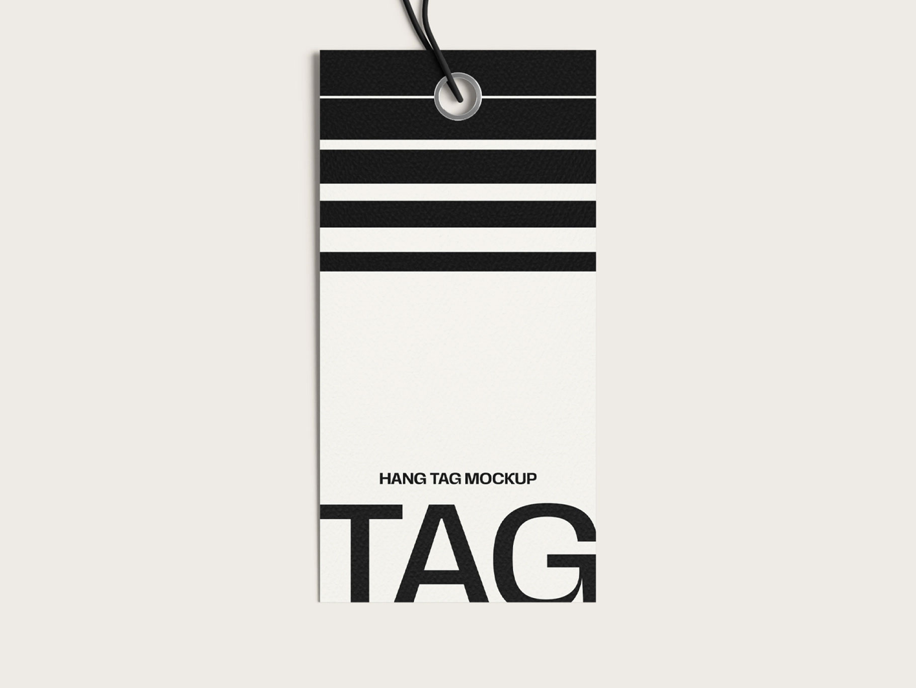Free Top View Hang Tag Mockup PSD Template