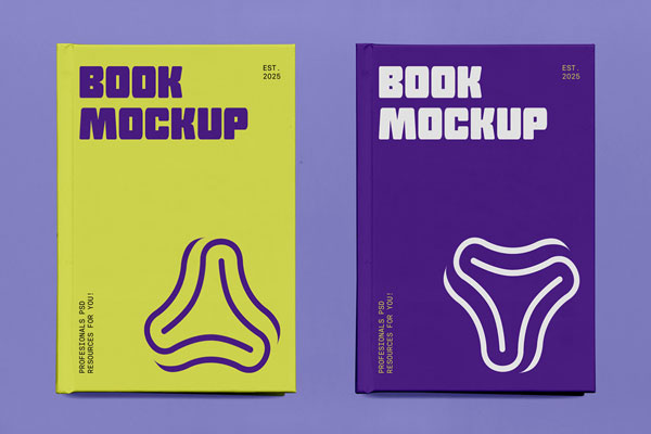Free Two Book Mockups PSD Template