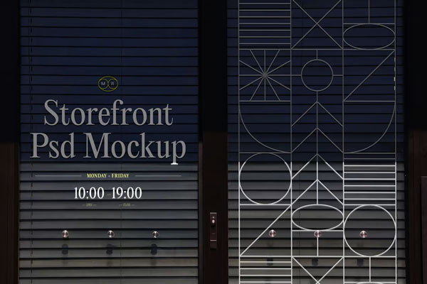 Free Two Door Window Blind Mockup PSD Template