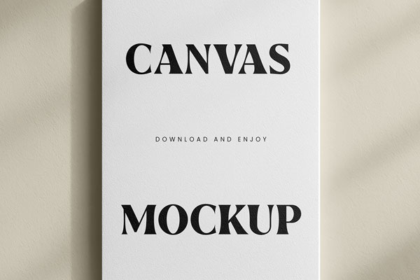 Free Vertical Canvas Mockup PSD Template