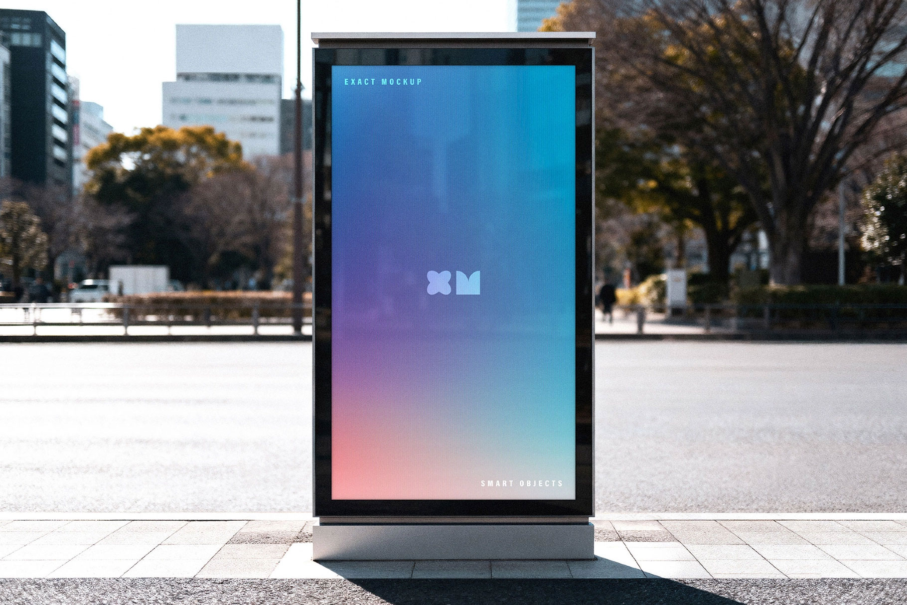 Free Vertical Street Signage Mockup PSD Template
