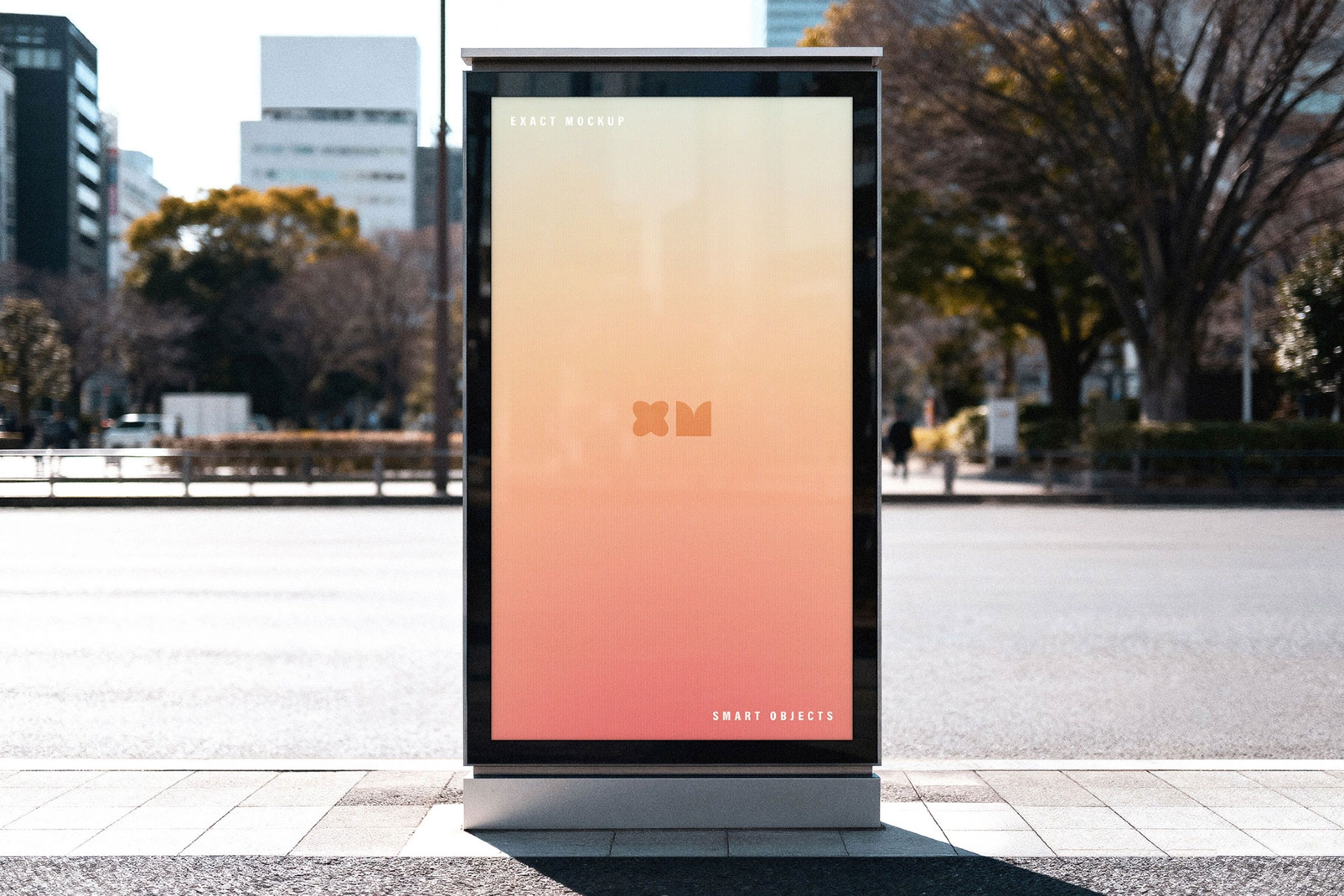 Free Vertical Street Signage Mockup PSD Template