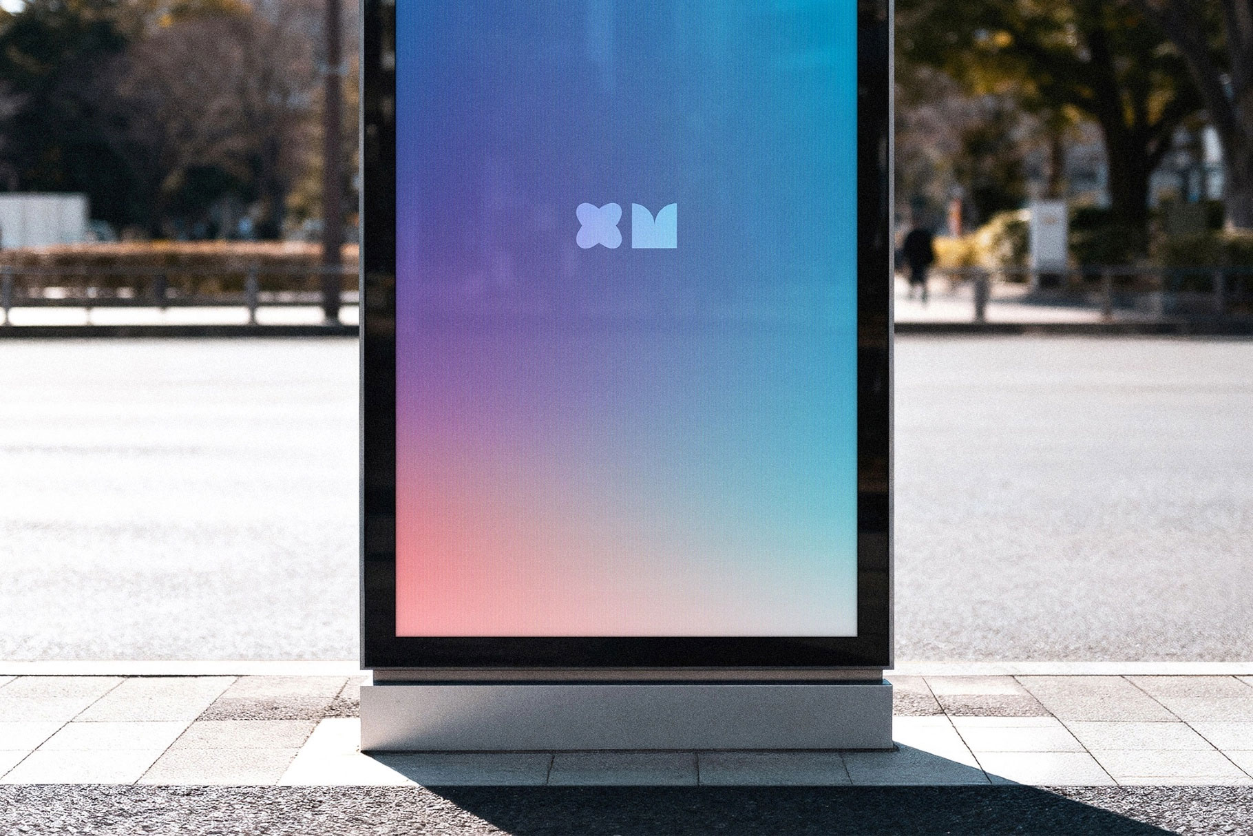 Free Vertical Street Signage Mockup PSD Template