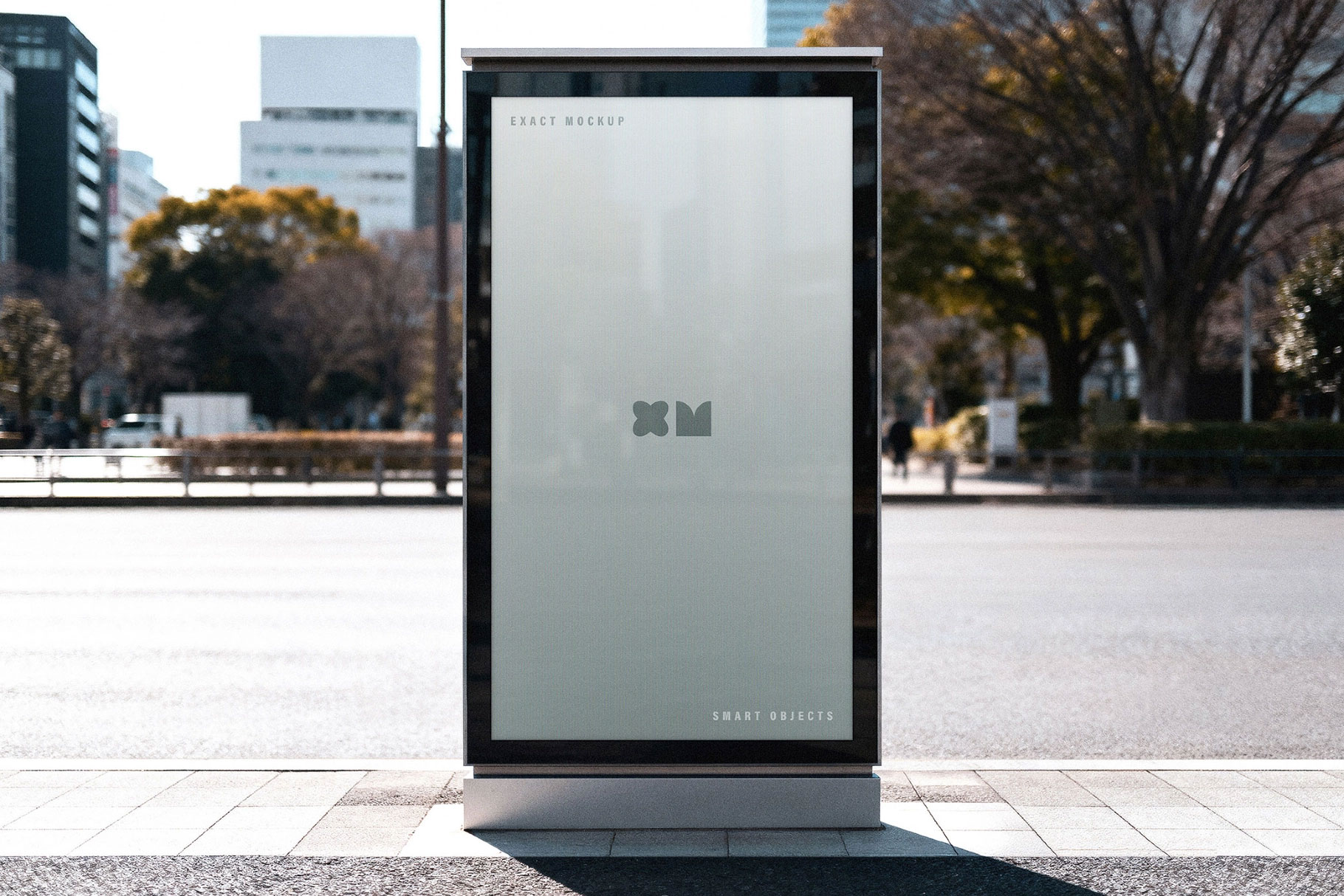 Free Vertical Street Signage Mockup PSD Template