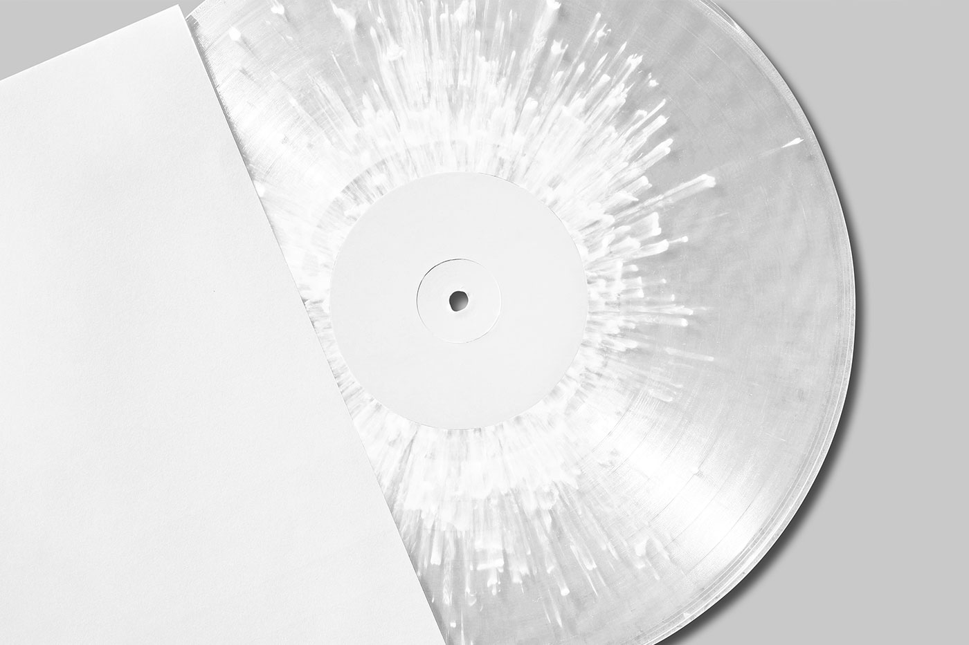 Free Vinyl Record Mockup with Card PSD Template