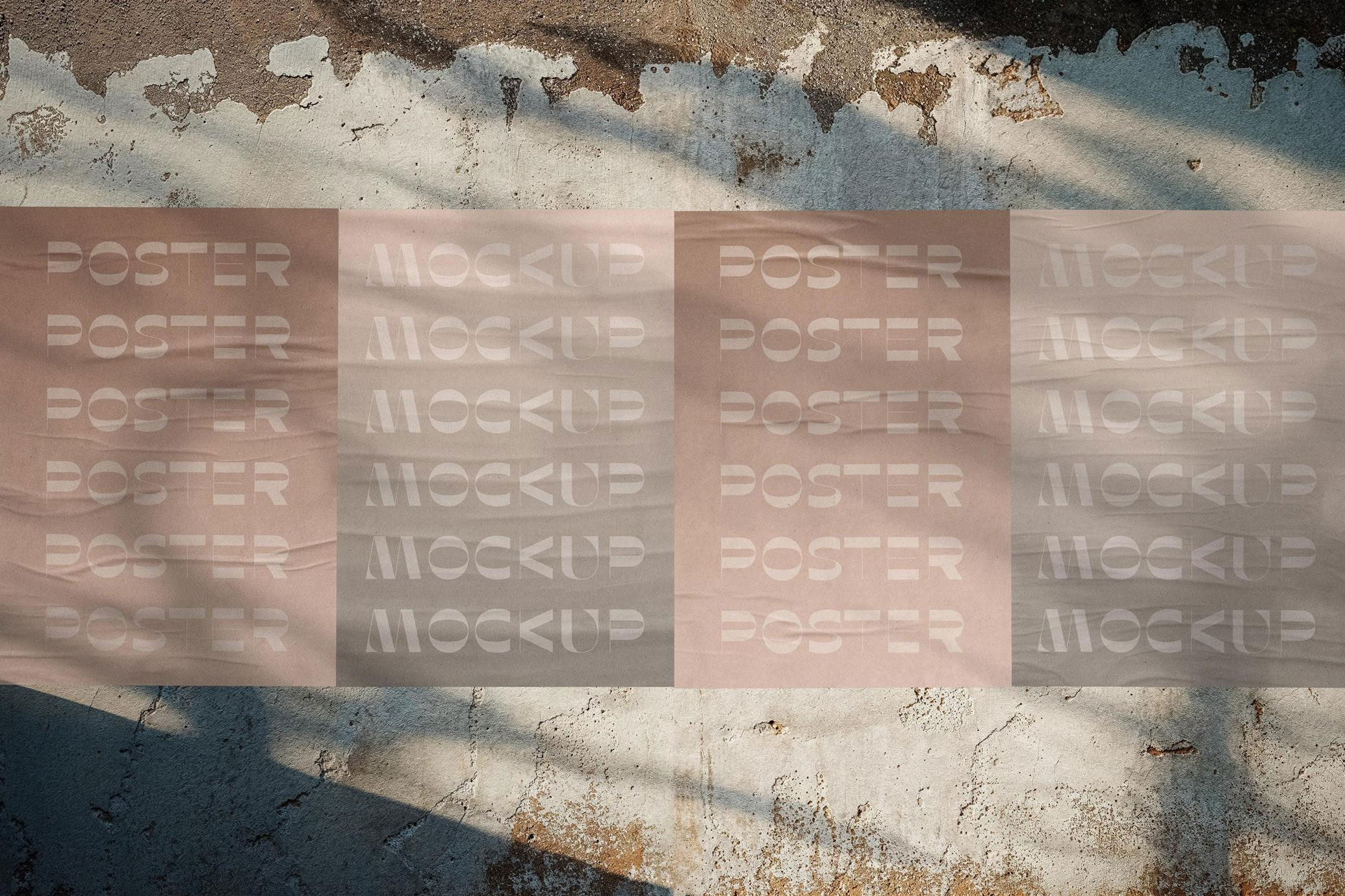 Free Wall Posters Mockup PSD Template