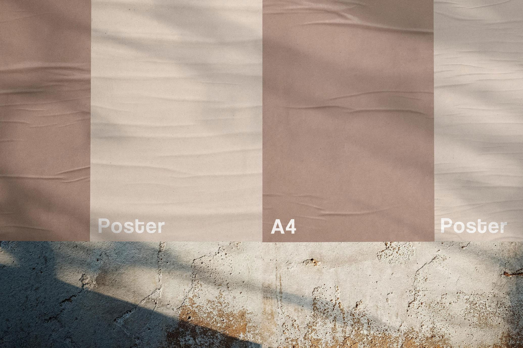 Free Wall Posters Mockup PSD Template
