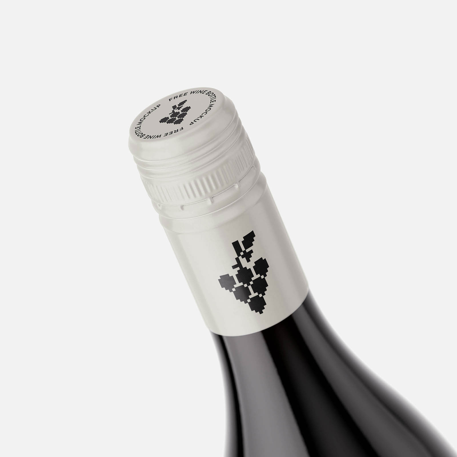 Free Wine Bottle with Screw Lid Mockup PSD Template