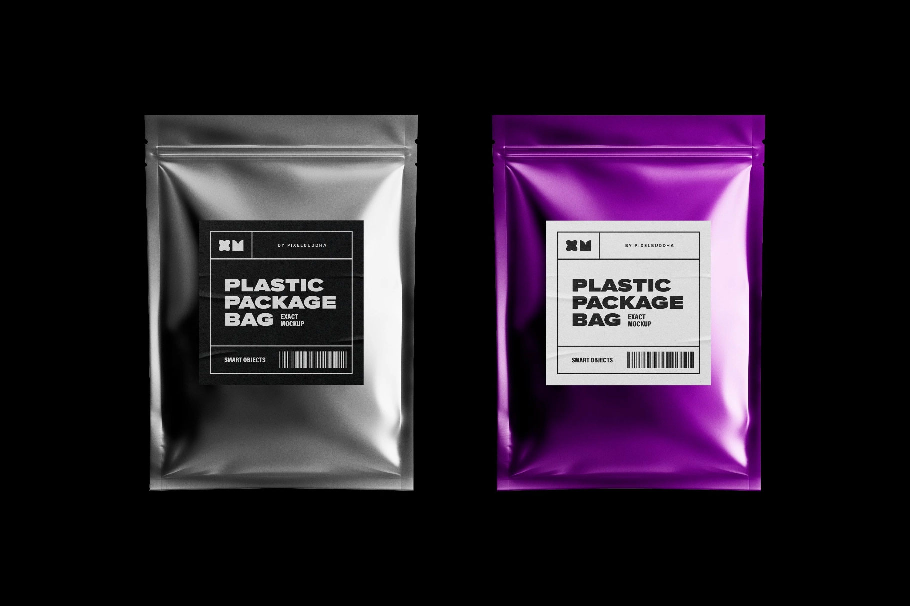 Free Zip Lock Pouch Mockup PSD Template