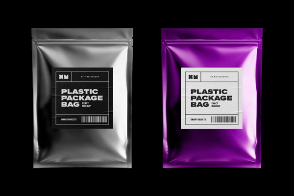 Free Zip Lock Pouch Mockup PSD Template