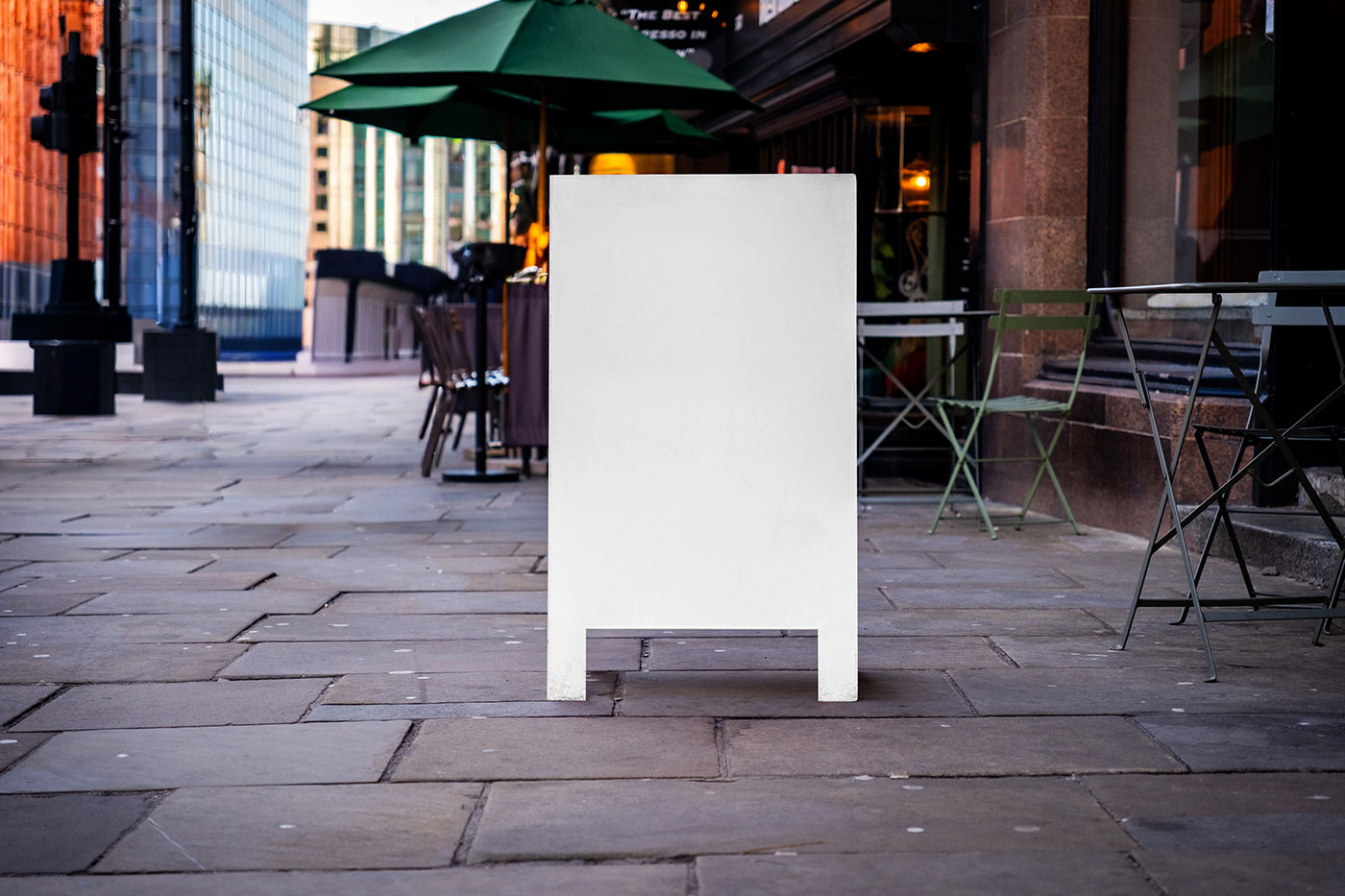 Free A Stand Front View Mockup PSD Template