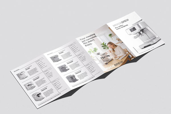 Free A4 Folded Brochure Mockup PSD Template