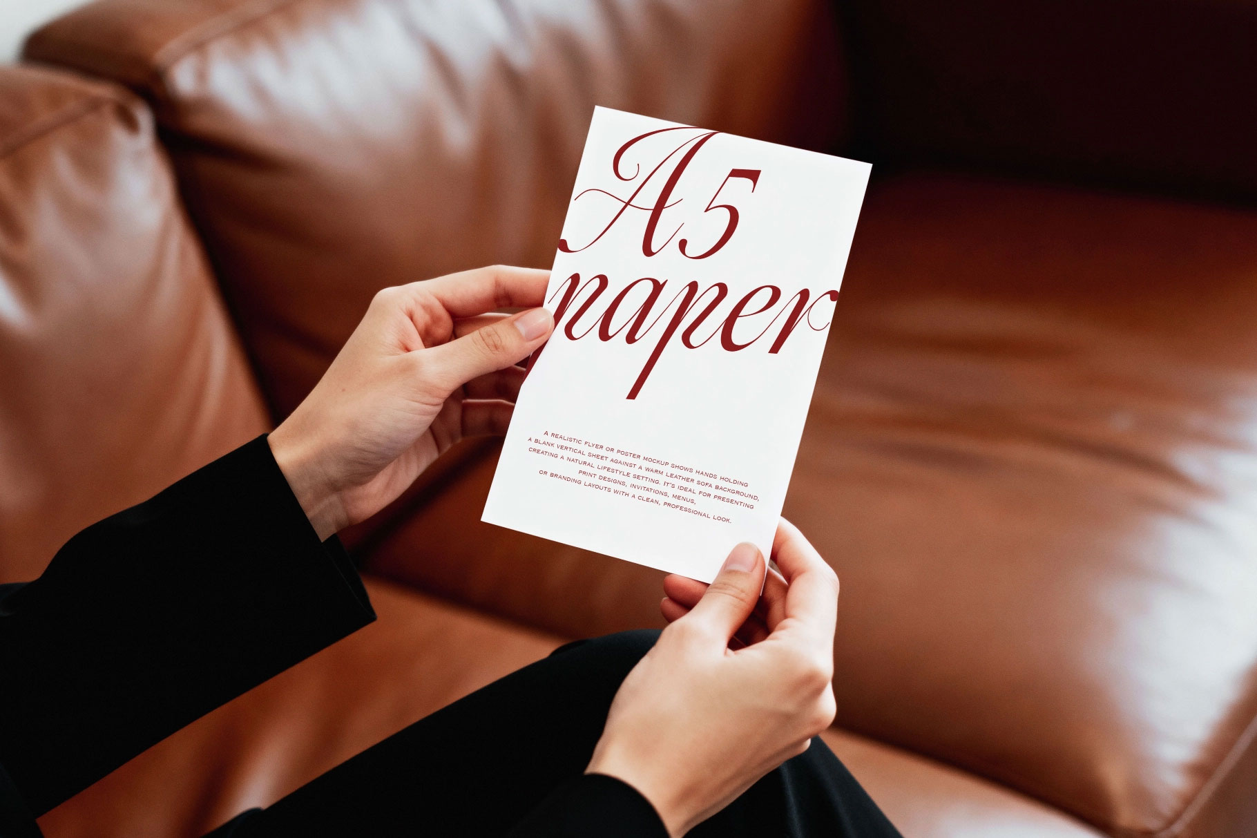 Free A5 Paper Mockup PSD Template
