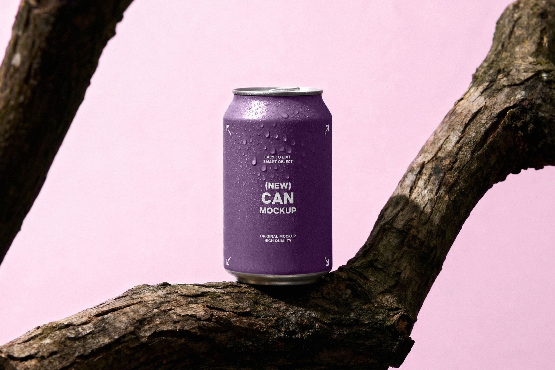 Free Aluminum Beverage Can Mockup PSD Template