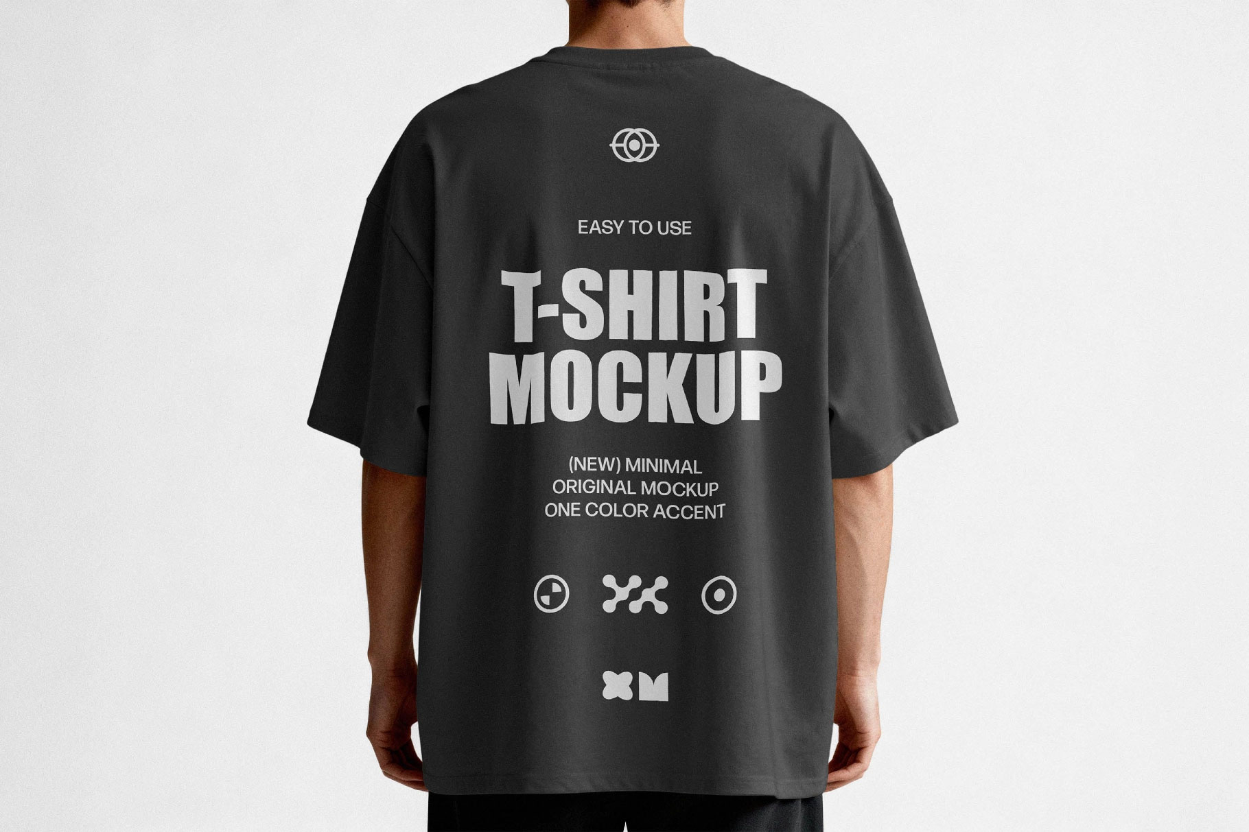 Free Back View T-Shirt Mockup PSD Template