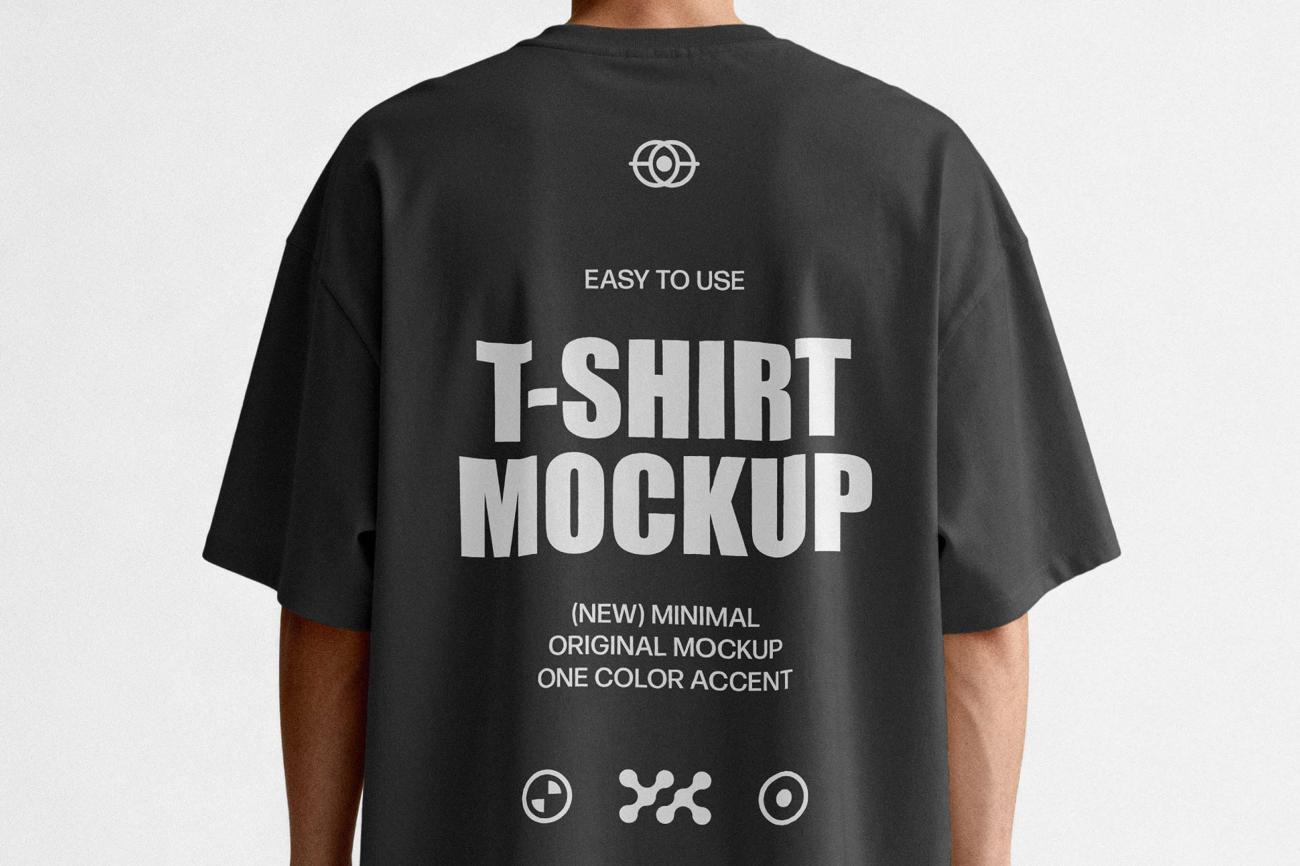 Free Back View T-Shirt Mockup PSD Template