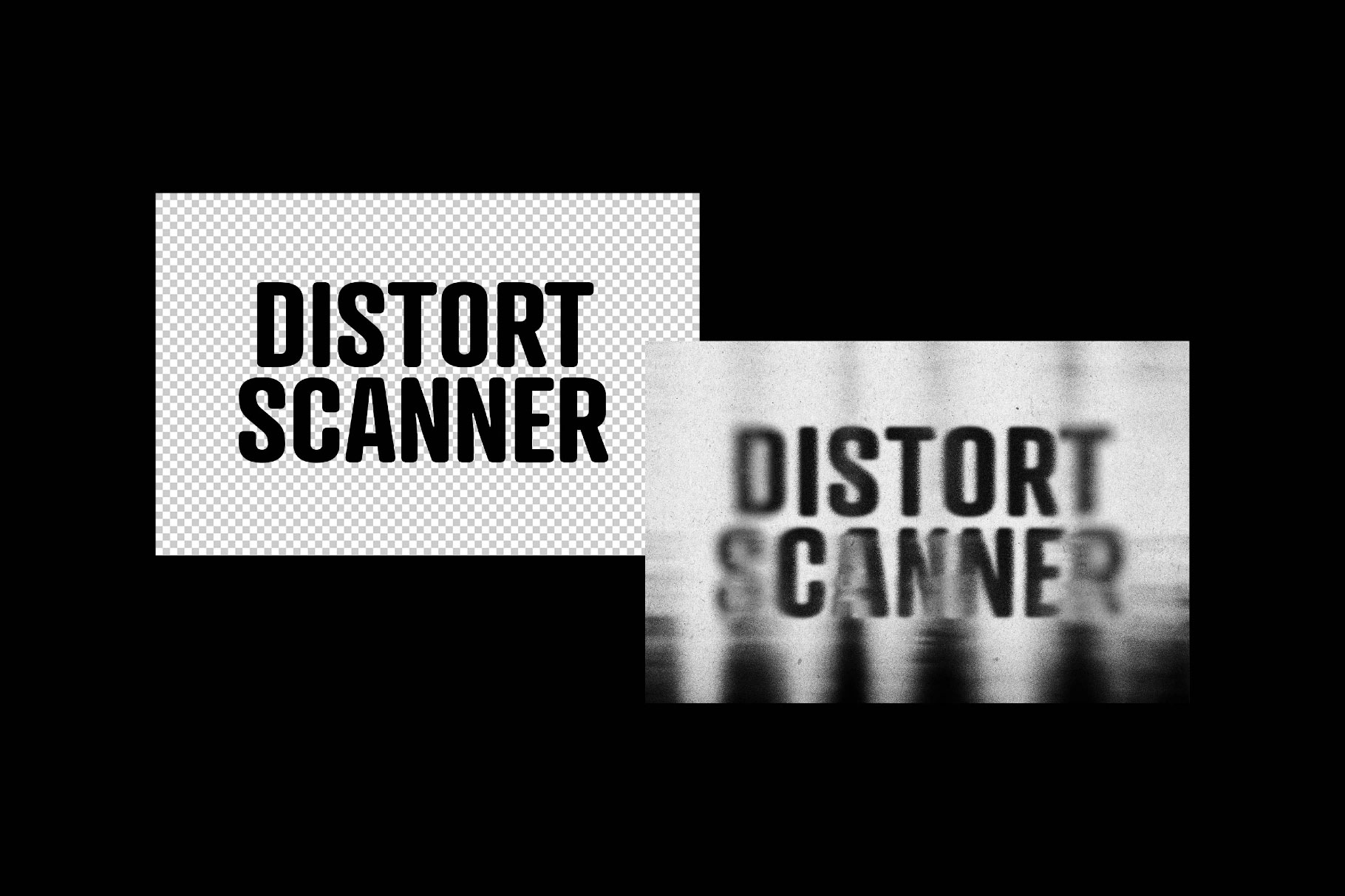 Free Bad Scanner Text Effect / Logo Mockup PSD Template