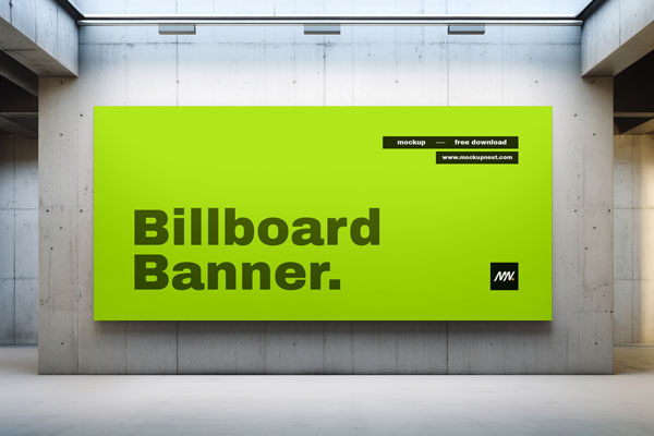 Free Billboard Banner Mockup PSD Template