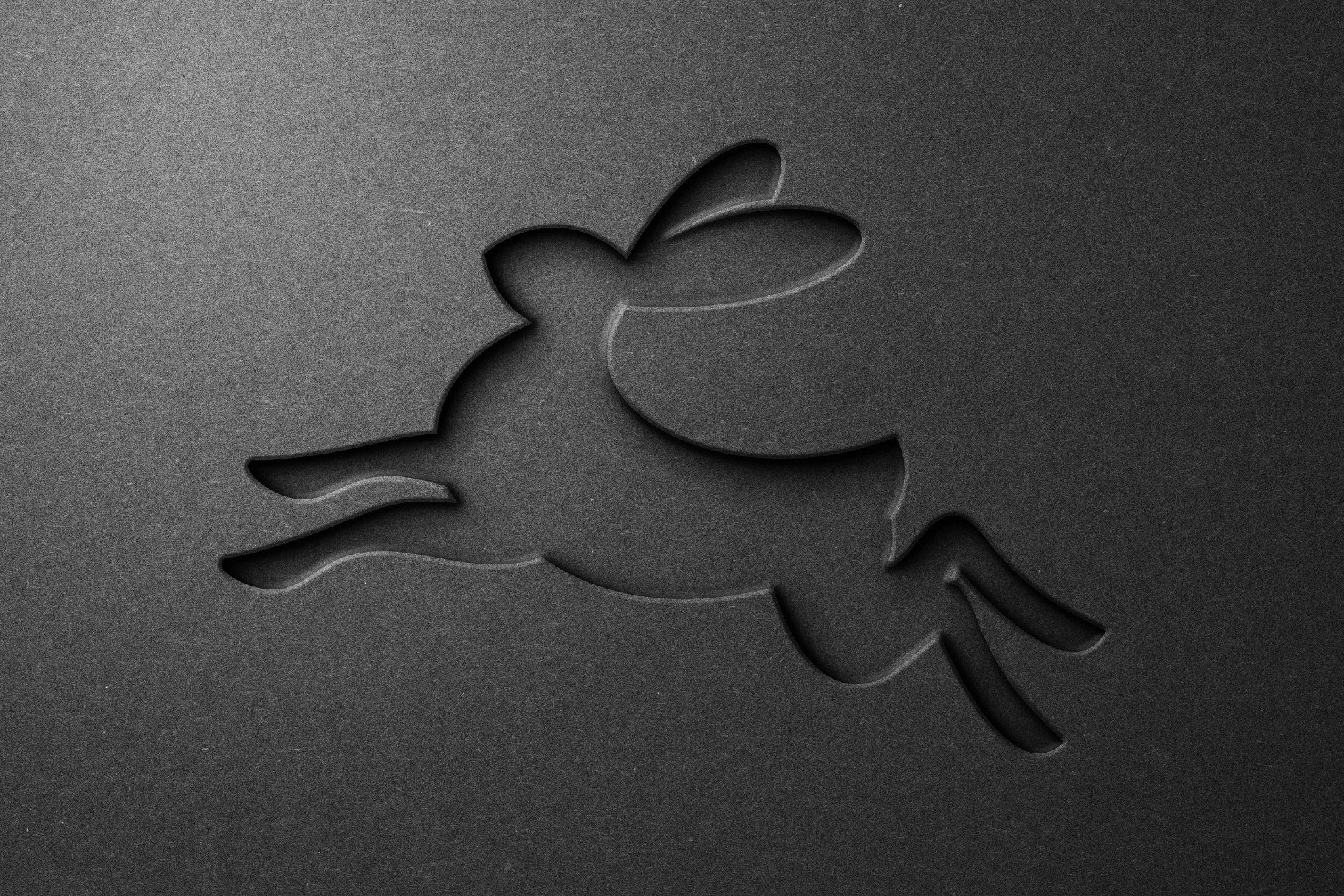 Free Black Paper Debossed Effect / Logo Mockup PSD Template