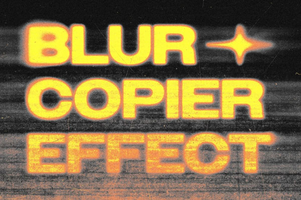 Free Blur Copier Text Effect / Logo Mockup PSD Template