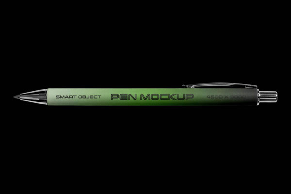 Free Branded Retractable Pen Mockup PSD Template