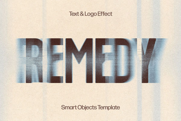 Free Broken Printer Text Effect / Logo Mockup PSD Template