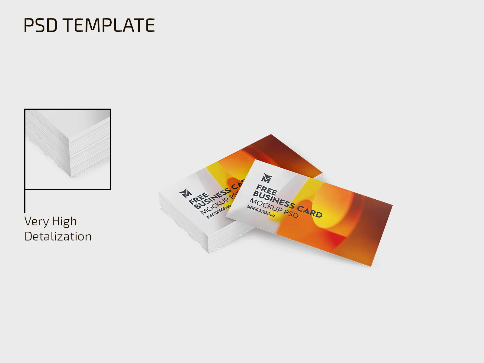Free Business Card Mockup PSD Template