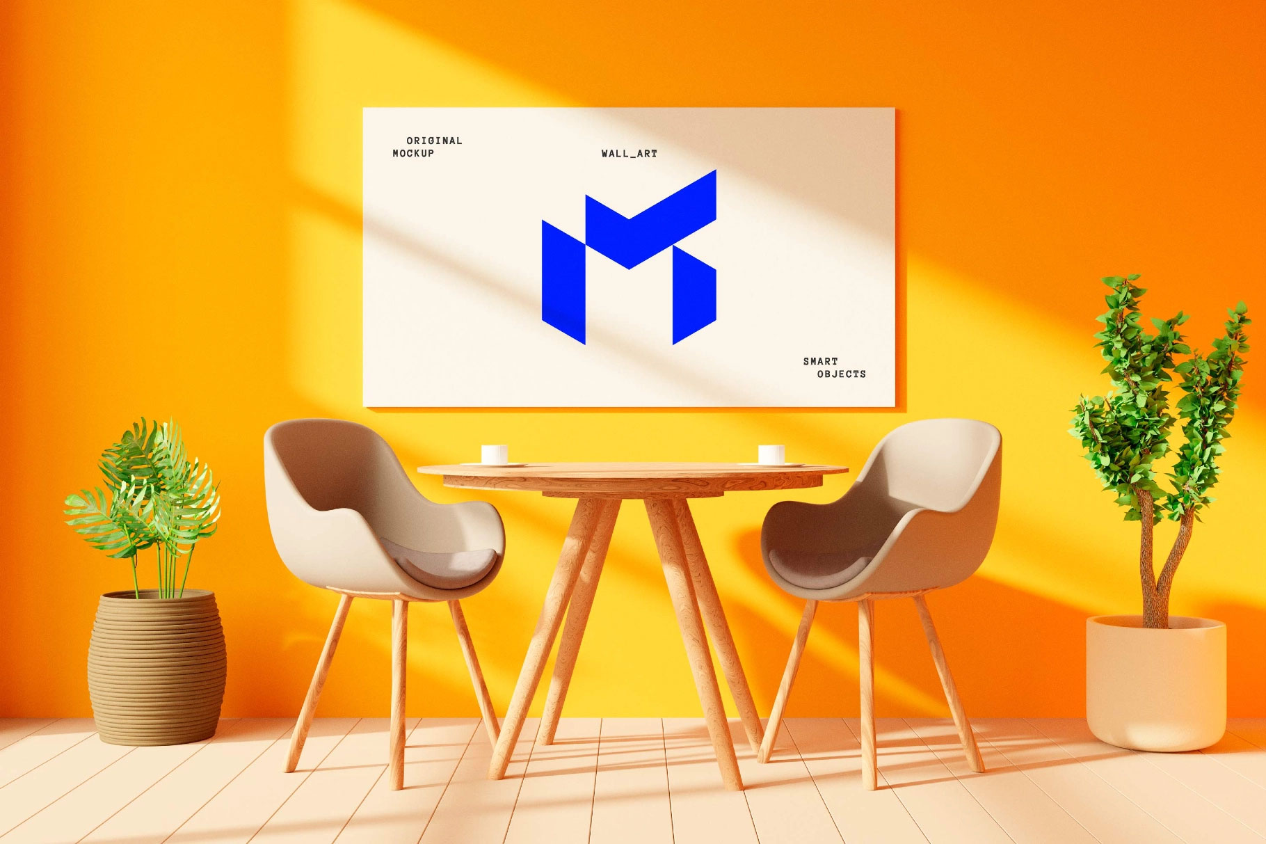 Free Cafe Poster Mockup PSD Template