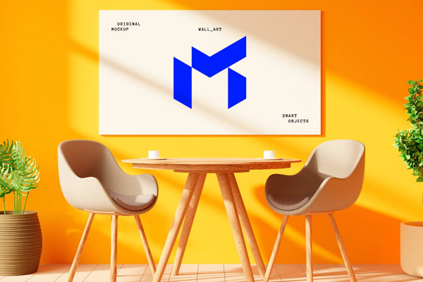 Free Cafe Poster Mockup PSD Template