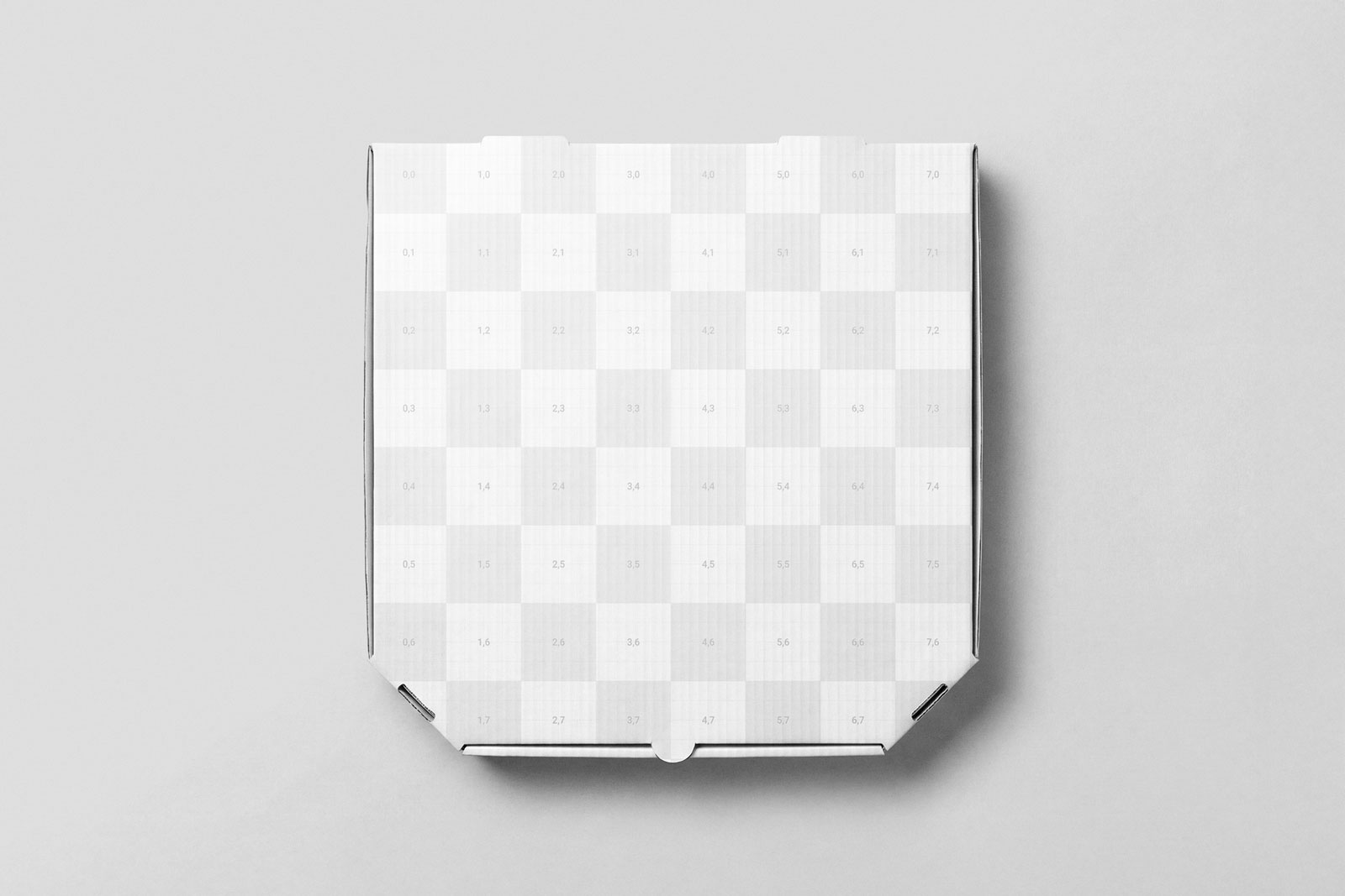 Free Chamfered Square Pizza Box Mockup PSD Template