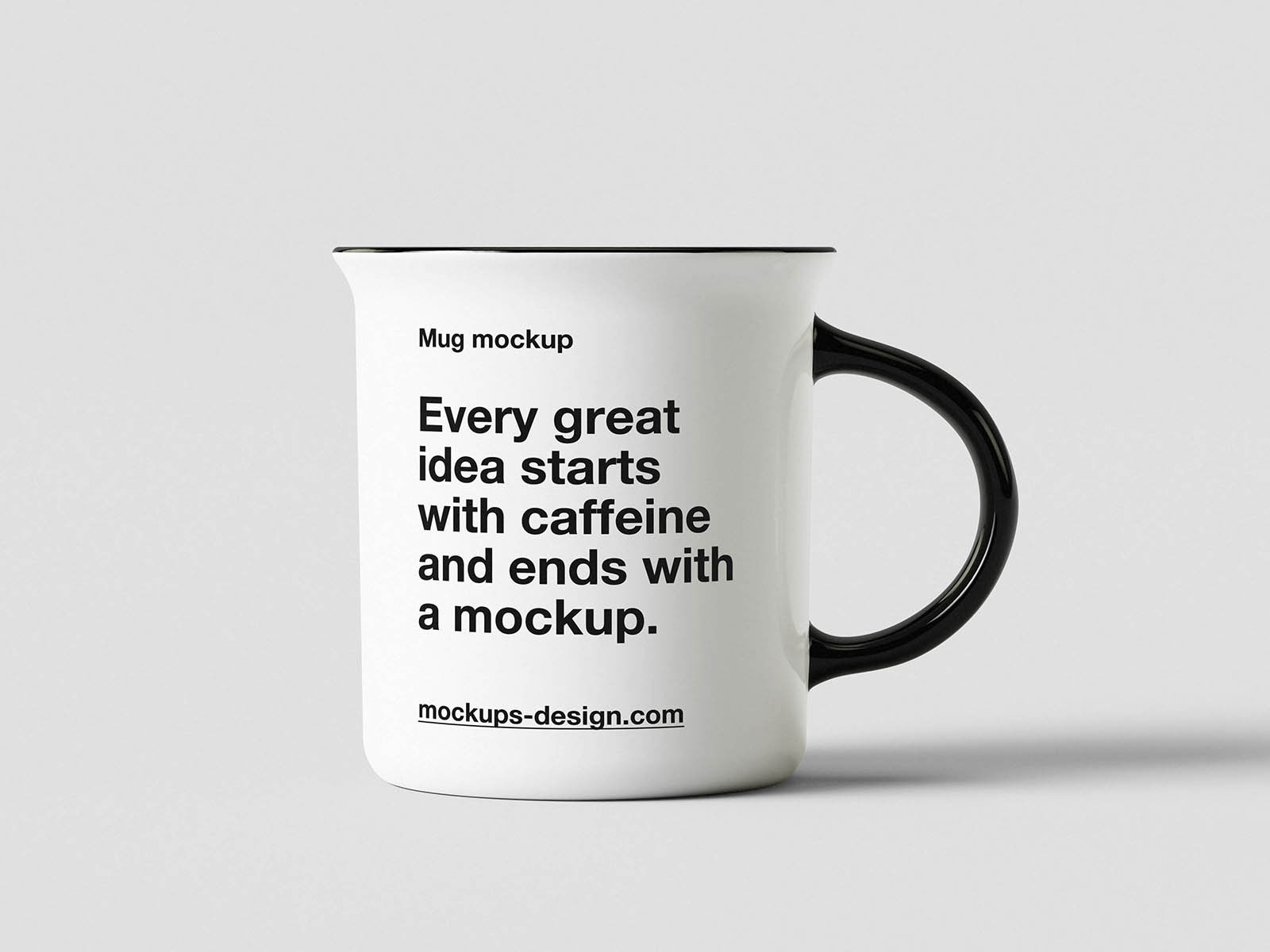 Free Clean Enamel Mug Mockup PSD Template