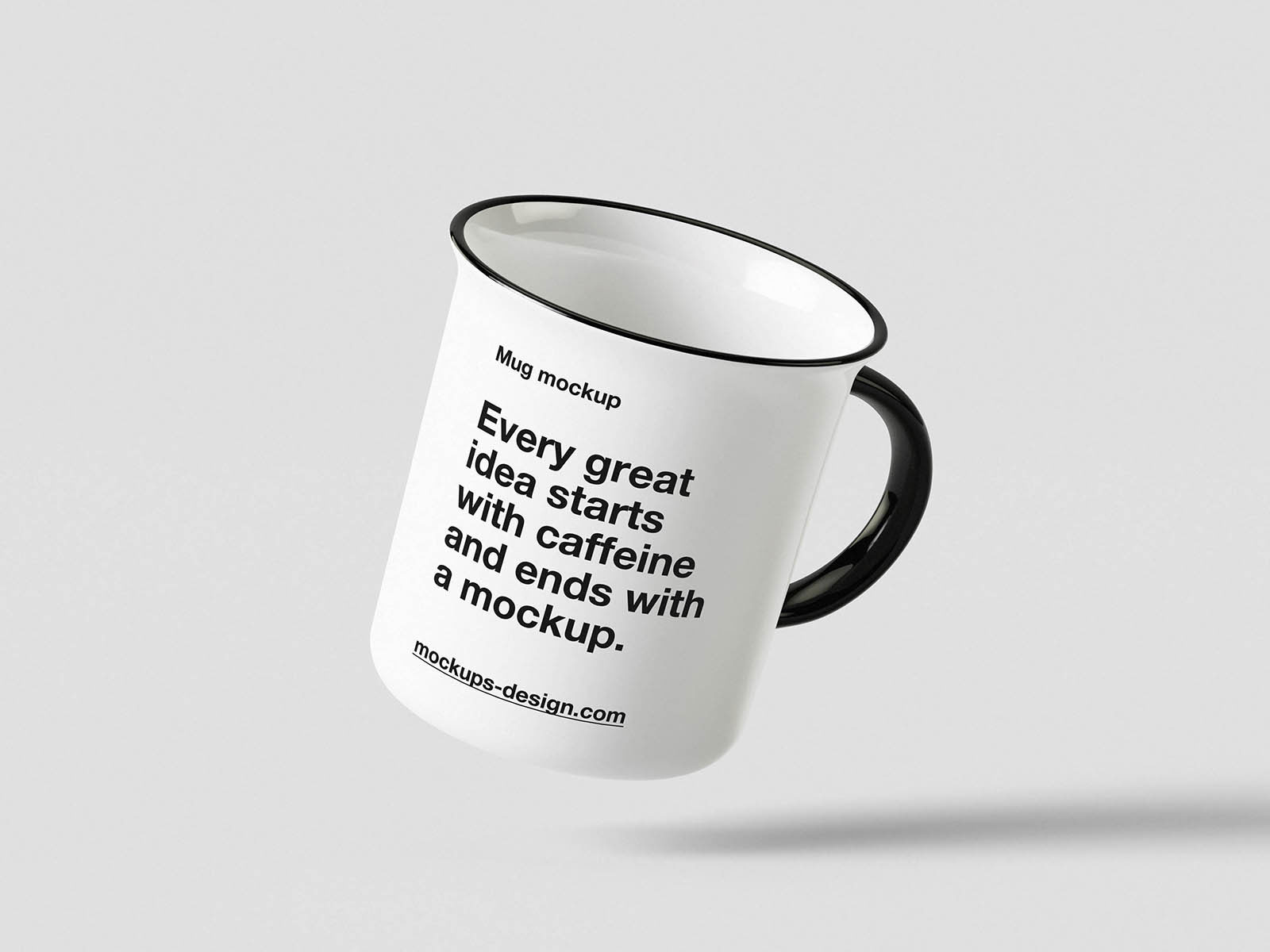 Free Clean Enamel Mug Mockup PSD Template