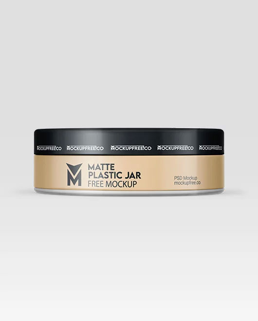 Free Clear Cosmetic Jar Mockup PSD Template