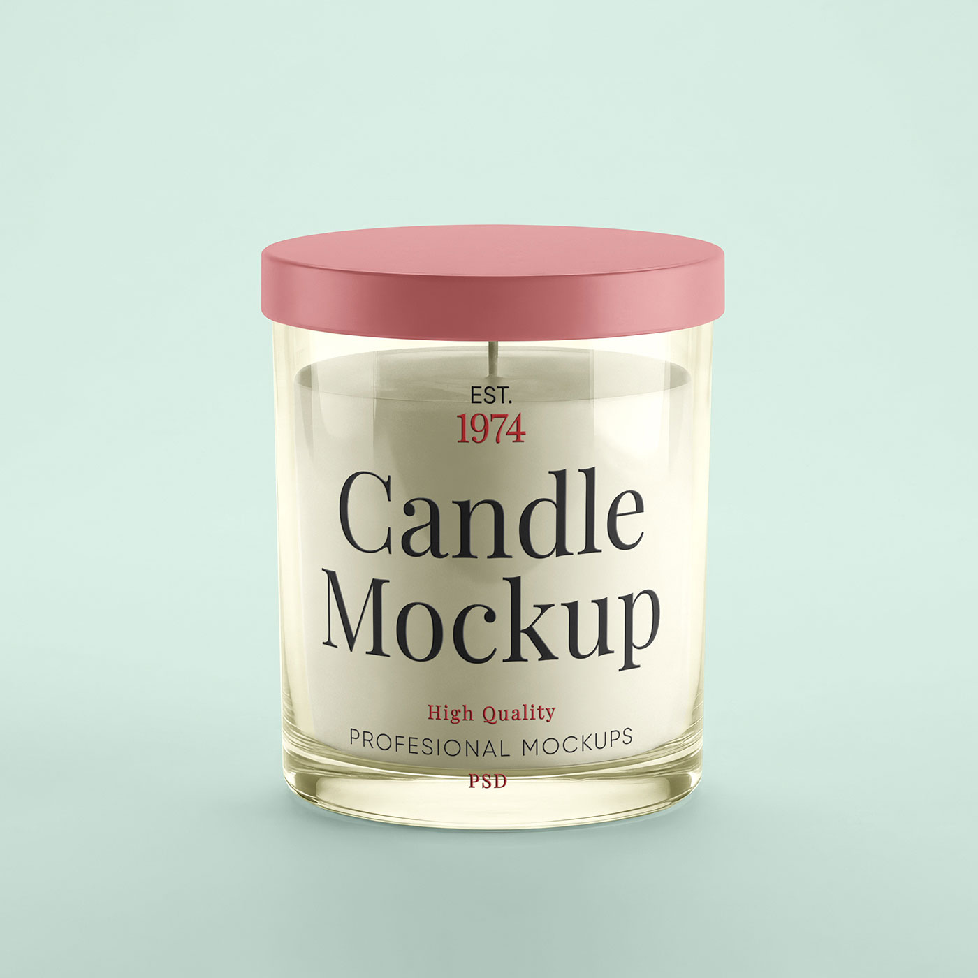 Free Closed Candle Mockup PSD Template
