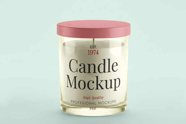 Free Closed Candle Mockup PSD Template