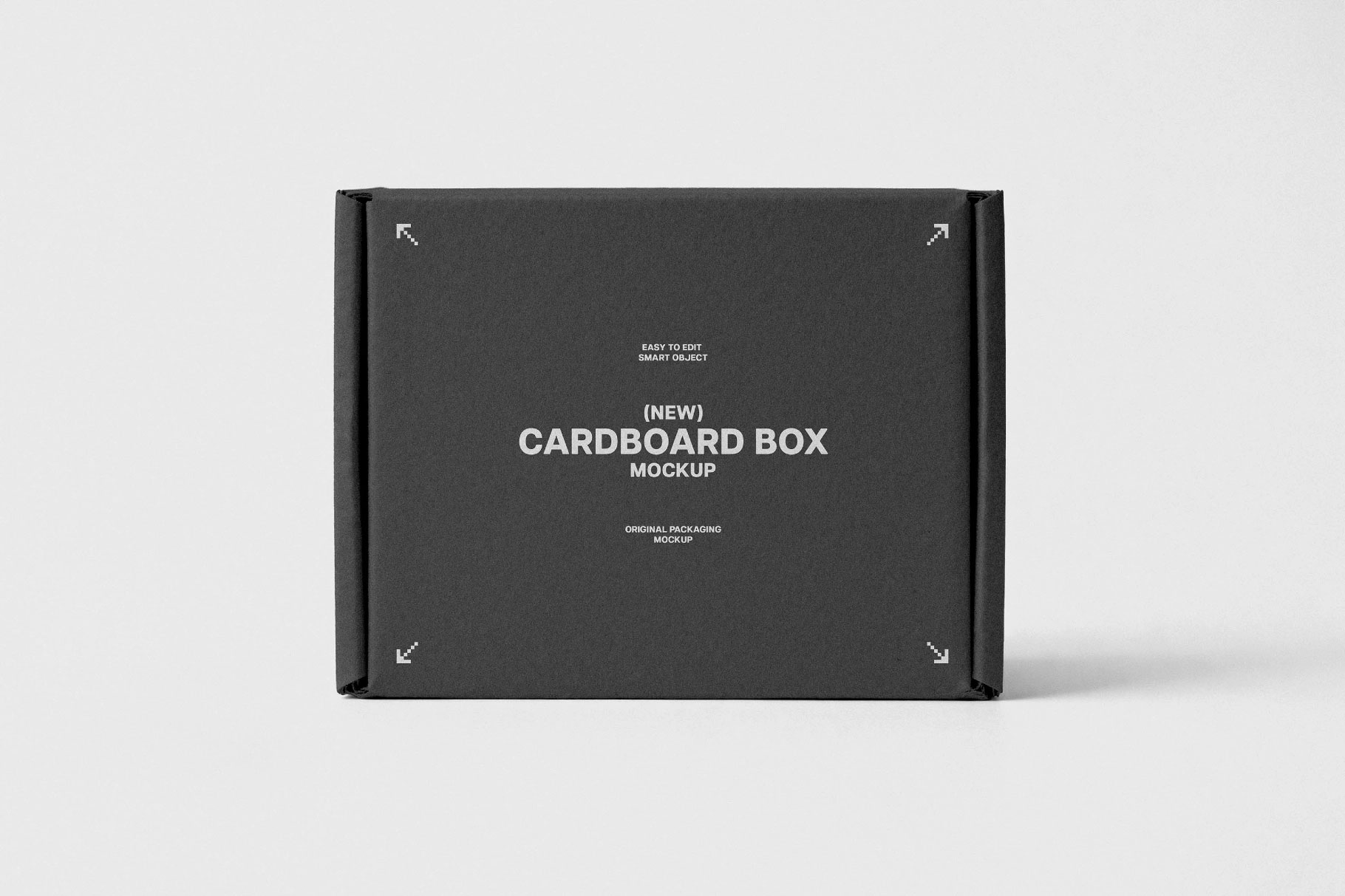 Free Closed Cardboard Box Mockup PSD Template
