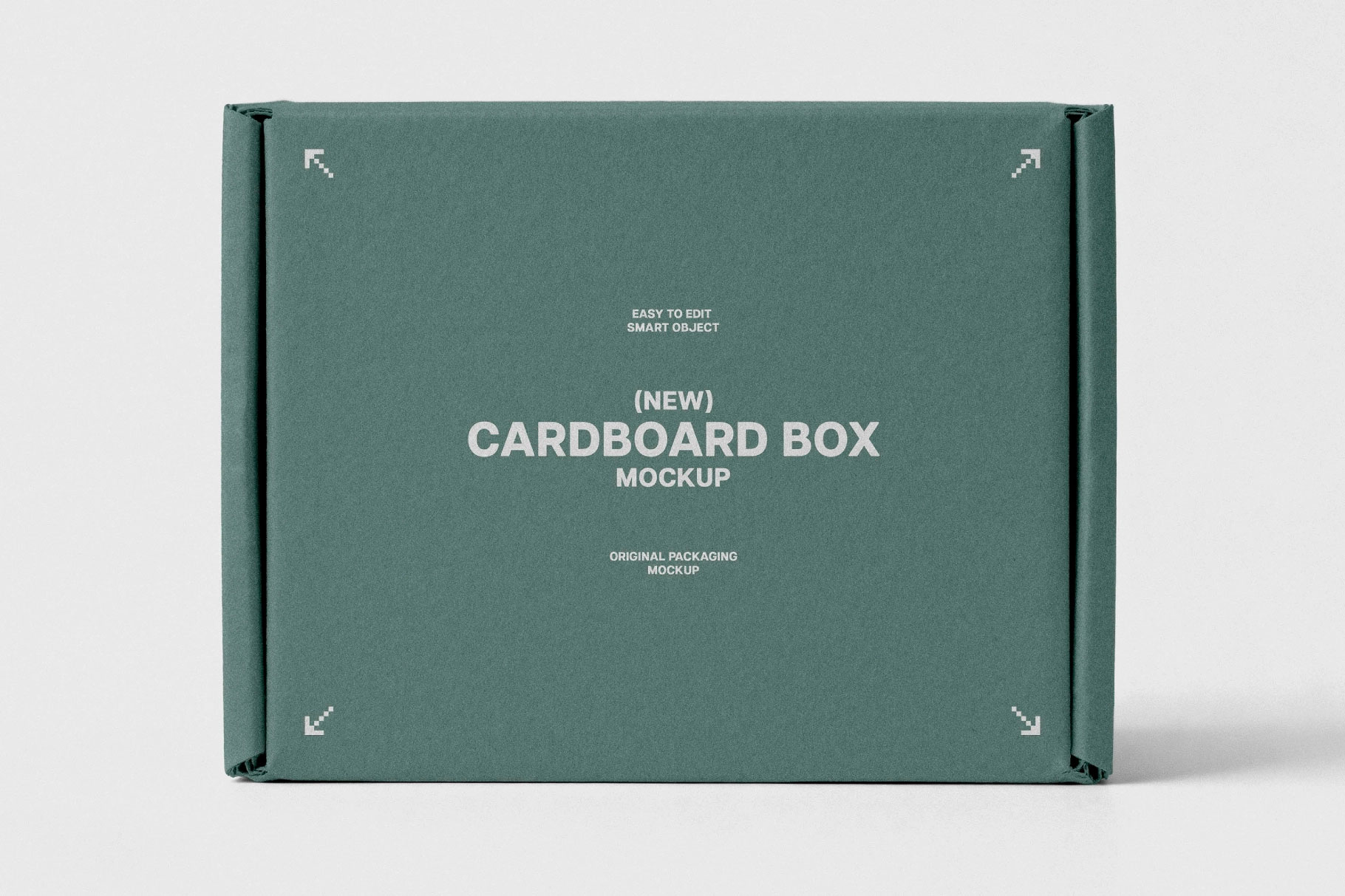 Free Closed Cardboard Box Mockup PSD Template