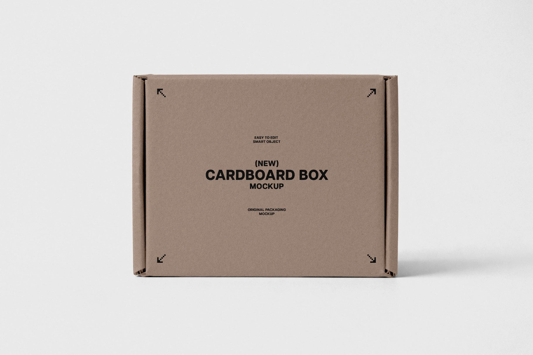 Free Closed Cardboard Box Mockup PSD Template